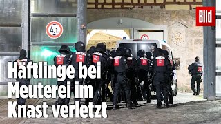 Gefängnismeuterei Polizei stürmt Knast in Thüringen  JVA Untermaßfeld [upl. by Naliorf]