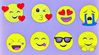 Emoji Drawings Step By Step  Easy Emoji Drawings [upl. by Kleper]