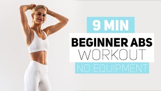 9 MINUTES BEGINNER ABS WORKOUT  no equipment  Caro Daur DAURPOWER​ [upl. by Ecraep]