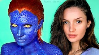 Mystique XMen Makeup Transformation  Cosplay Tutorial [upl. by Itsirk]